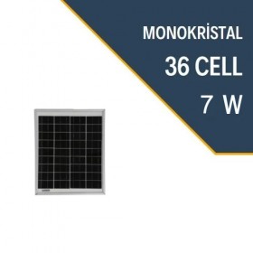 7W MONOKRİSTAL GÜNEŞ PANELİ