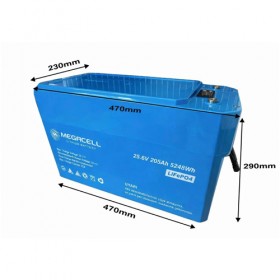 MEGACELL 25.6 V 205 AH Lityum / LifePo4